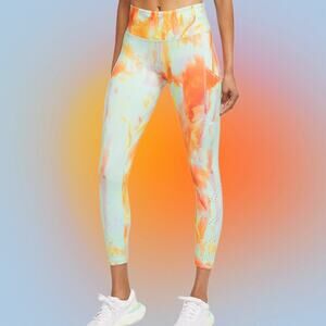 NIKE LUXE Women’s Small Mint / Orange Leggings